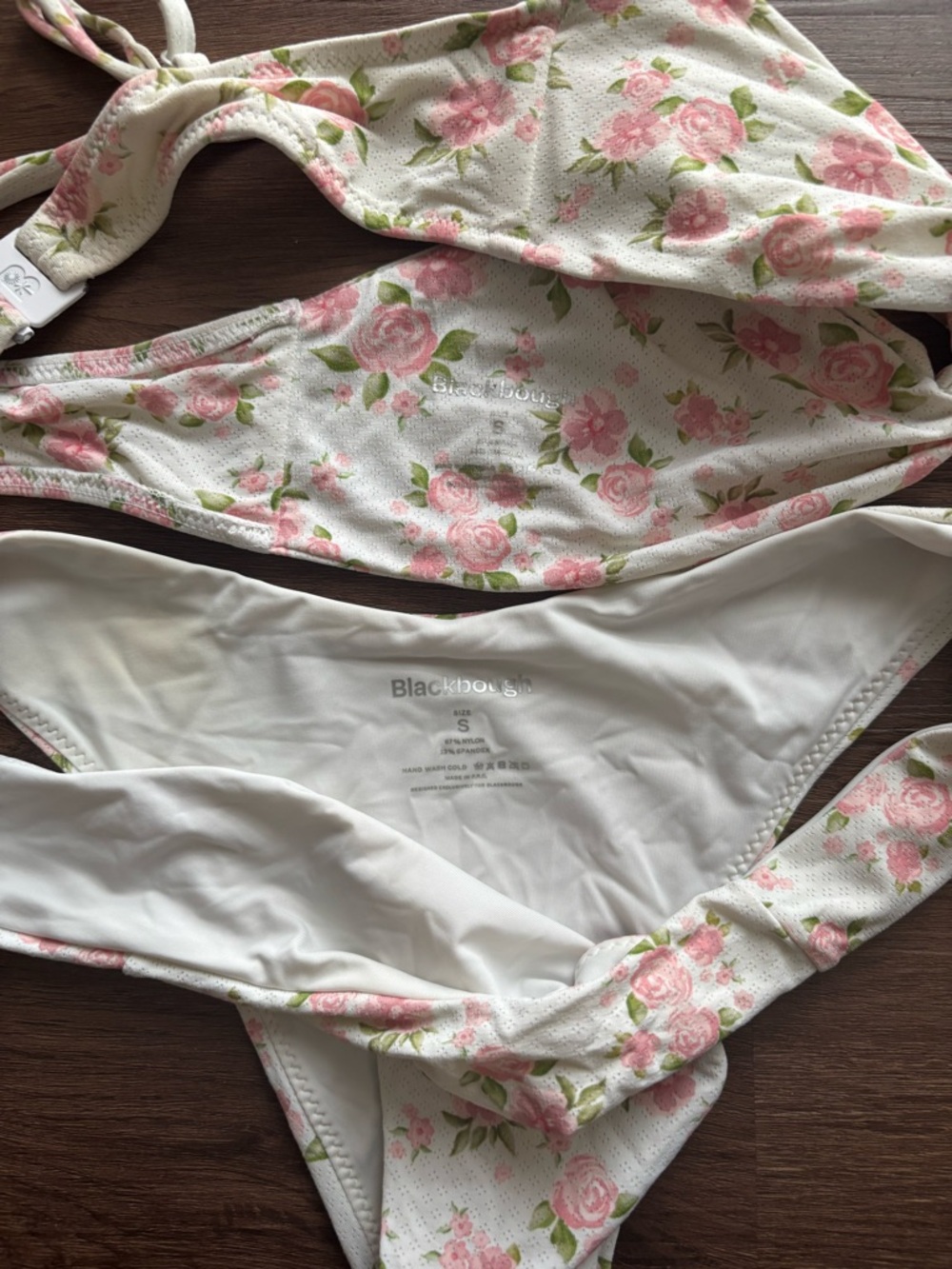 Blackbough Pink Floral Pointelle Dress and Bikini Set - Picture 6 of 11